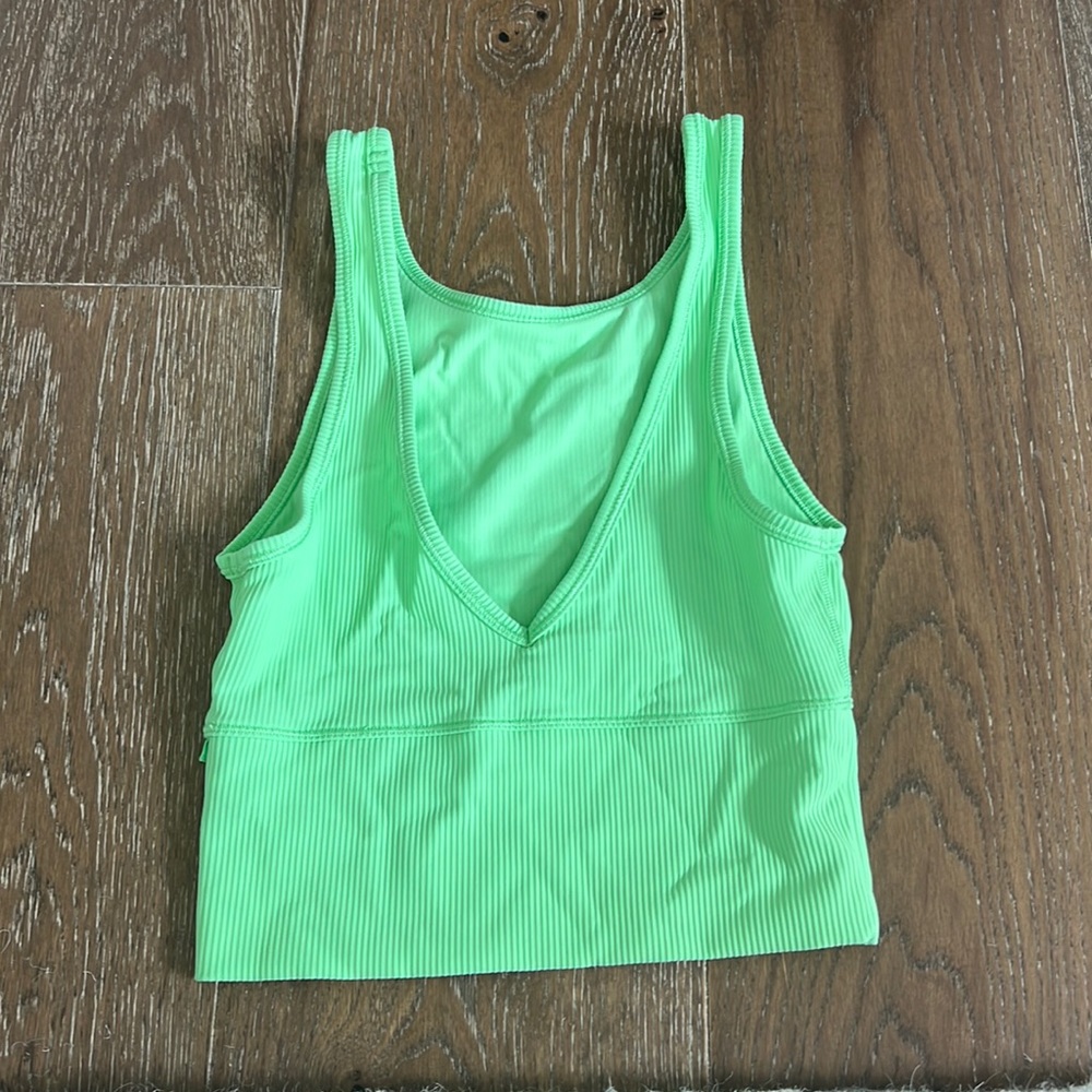 lululemon green ribbed tank